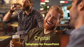  Presentation with old men - PPT layouts featuring group-of-men-friends-enjoying background and a tawny brown colored foreground