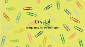  Presentation with yellow paper - Audience pleasing theme consisting of group-of-multi-colored-paper backdrop and a yellow colored foreground