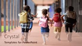  Presentation with cultural - Theme consisting of group-of-multi-cultural-elementary background and a lemonade colored foreground