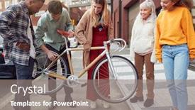  Presentation with multi cultural - Amazing slide deck having group-of-multi-cultural-friends backdrop and a gray colored foreground