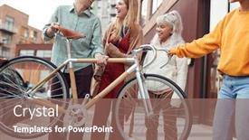  Presentation with multi cultural - Slide deck having group-of-multi-cultural-friends background and a violet colored foreground