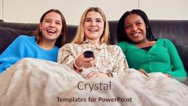  Presentation with multi cultural - Presentation with group-of-multi-cultural-teenage background and a soft green colored foreground