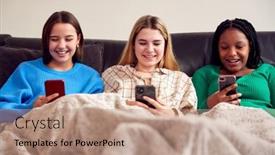  Presentation with multi cultural - Slides featuring group-of-multi-cultural-teenage background and a  colored foreground