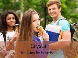 Group Of Multi Ethnic Students PPT template 81 | CrystalGraphics