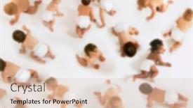  Presentation with babies - Beautiful PPT layouts featuring group-of-multiethnic-babies-crawling backdrop and a lemonade colored foreground