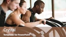  Presentation with women - Colorful presentation theme enhanced with group of multiracial young women backdrop and a tawny brown colored foreground