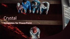  Presentation with ramadan - PPT theme featuring group-of-muslims background and a wine colored foreground