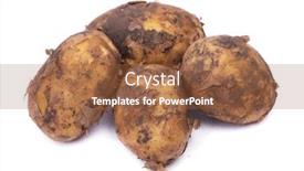  Presentation with soil - Audience pleasing PPT theme consisting of group-of-new-potatoes backdrop and a red colored foreground