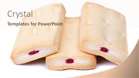  Presentation with pastry cream - Audience pleasing PPT theme consisting of group-of-pastry-cookies backdrop and a lemonade colored foreground