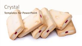  Presentation with pastry cream - Slide set featuring group-of-pastry-cookies background and a cream colored foreground