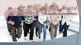  Presentation with forward - Beautiful slide deck featuring group-of-pensioners-are-preparing backdrop and a soft green colored foreground