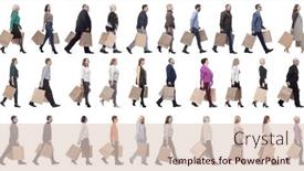  Presentation with running - Theme consisting of group-of-people-are-running background and a lemonade colored foreground