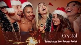  Presentation with drinking alcohol - Audience pleasing PPT theme consisting of group-of-people-at-new backdrop and a wine colored foreground