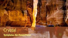  Presentation with petra jordan - Beautiful presentation theme featuring group-of-people-between-sandstone backdrop and a red colored foreground