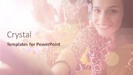  Presentation with lunch - Theme having group-of-people-doing-selfie background and a lemonade colored foreground