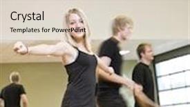  Presentation with focus group - Slides enhanced with group of people doing step up with a girl in focus background and a lemonade colored foreground