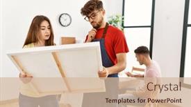  Presentation with group - Presentation consisting of group-of-people-drawing-sitting background and a  colored foreground