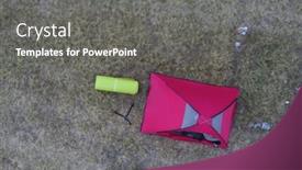  Presentation with people enjoying - Presentation design consisting of group-of-people-enjoying-tent background and a gray colored foreground