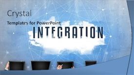  Presentation with web security - Audience pleasing slide set consisting of group-of-people-having backdrop and a light blue colored foreground