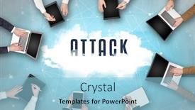  Presentation with web security - Slides enhanced with group-of-people-having background and a light blue colored foreground