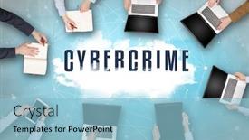  Presentation with web security - Presentation theme featuring group-of-people-having background and a light blue colored foreground