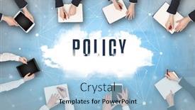  Presentation with web security - Colorful PPT theme enhanced with group-of-people-having backdrop and a light blue colored foreground