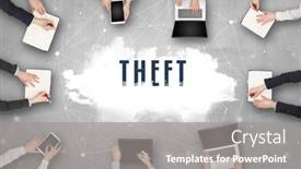  Presentation with web security - Colorful theme enhanced with group-of-people-having backdrop and a gray colored foreground