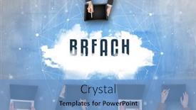  Presentation with security breach - Slides featuring group-of-people-having background and a teal colored foreground