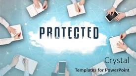  Presentation with web security - PPT layouts featuring group-of-people-having background and a light blue colored foreground