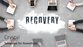  Presentation with meeting - PPT layouts with group-of-people-having background and a light gray colored foreground