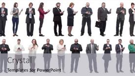  Presentation with hold hand - Presentation theme with group-of-people-hold background and a light gray colored foreground