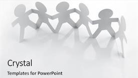  Presentation with hands holding - PPT theme having group of people holding hands background and a white colored foreground