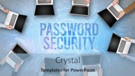  Presentation with password security - Audience pleasing presentation consisting of group-of-people-in-front backdrop and a light blue colored foreground