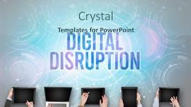  Presentation with disruption - Slide set consisting of group-of-people-in-front background and a light blue colored foreground