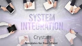  Presentation with system integration - Cool new slides with group-of-people-in-front backdrop and a lemonade colored foreground