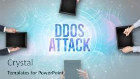  Presentation with web security - PPT theme consisting of group-of-people-in-front background and a light blue colored foreground