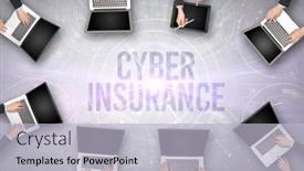  Presentation with web security - Colorful slides enhanced with group-of-people-in-front backdrop and a light blue colored foreground