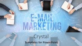  Presentation with security - Presentation theme with group-of-people-in-front background and a light blue colored foreground