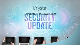  Presentation with security - PPT layouts consisting of group-of-people-in-front background and a light blue colored foreground