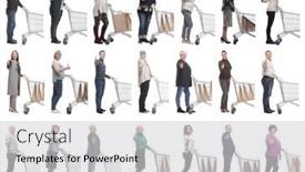  Presentation with people - Presentation design with group-of-people-in-profile background and a  colored foreground