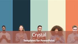  Presentation with closed - PPT theme having group of people over vintage background and a red colored foreground