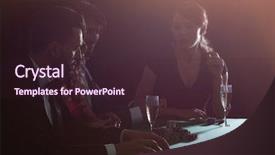  Presentation with poker - Theme featuring group of people play background and a  colored foreground