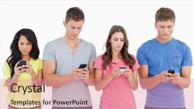  Presentation with big group people - Theme featuring group of people using their background and a coral colored foreground