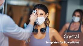  Presentation with twilight zone asmat people mask - Audience pleasing PPT theme consisting of group-of-people-wearing-masks backdrop and a red colored foreground