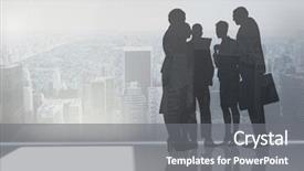  Presentation with group of people praying to god - Slide set having group of people with transition background and a  colored foreground