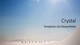  Presentation with expedition - Colorful slides enhanced with group of people backdrop and a light blue colored foreground