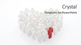  Presentation with shape heart - Cool new PPT layouts with group of people backdrop and a white colored foreground