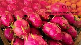  Presentation with pitaya - Audience pleasing theme consisting of group-of-pitaya-fruit backdrop and a red colored foreground