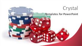  Presentation with gambling - Presentation featuring group-of-red-gambling-casino background and a white colored foreground