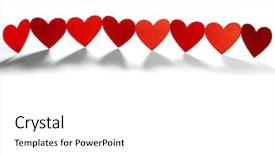  Presentation with hearts - Cool new PPT layouts with group of red hearts connected backdrop and a white colored foreground